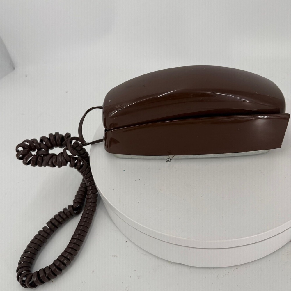 Brown Trimline Bell Systems Vintage Phone Untested Western Electric Not Tested